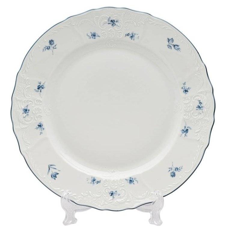 Блюдо 32 см круглое глубокое  Thun "Бернадотт /Синий цветок" / 027011 в Санкт-Петербурге