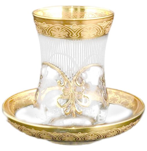 Армуды для чая 120 мл 6 шт  Bohemia "Крапник золото" / 100972 — 