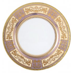 Блюдо 32 см круглое  Falkenporzellan &quot;Диадема /Фиолет. крем золото&quot; / 118937