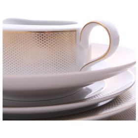 Столовый сервиз на 6 персон 26 предметов  Falkenporzellan &quot;Deluxe shape /Rio white gold&quot; / 341327