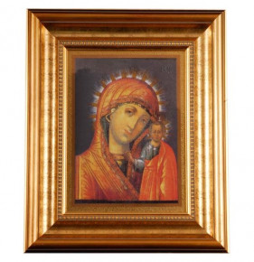 Икона на фарфоре 250 х 185 мм в деревянной раме 11  Leander "Казанская" / 158557