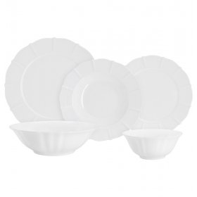 Столовый сервиз на 6 персон 21 предмет  Anna Lafarg Emily &quot;Lotus white&quot; / 369125