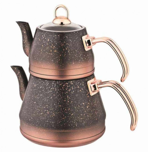Набор чайников 2 предмета (заварочный 1,8 л, чайник 3,75 л)  O.M.S. Collection &quot;Tea Pot Sets /Gold&quot; медный / 295837