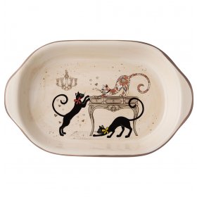 Блюдо-шубница 28 х 17,5 х 4,5 см Agness "парижские коты" / 244642