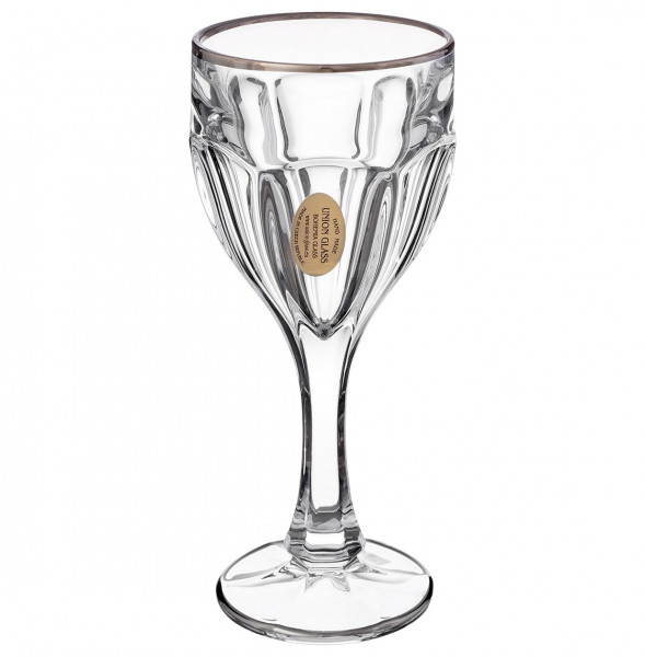 Бокалы для белого вина 190 мл 6 шт  UNION GLASS &quot;Сафари /Отводка платина&quot; / 244853