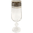 Бокалы для шампанского 180 мл 6 шт  Crystalex CZ s.r.o. &quot;Клаудия /Цветочный узор на платине&quot; R-G / 290235