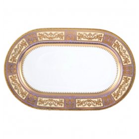 Блюдо 36 см овальное  Falkenporzellan &quot;Диадема /Фиолет. крем золото&quot; / 118938