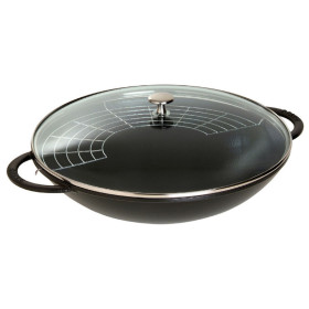 Вок 37 см со стеклянной крышкой 5,7 л чёрный  Staub &quot;STAUB&quot; / 289651