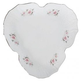 Поднос 27 х 12 см треугольный н/н  Thun &quot;Бернадотт /Серая роза /платина&quot; / 314188