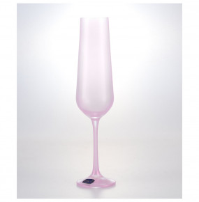 Бокалы для шампанского 200 мл 6 шт  Crystalex CZ s.r.o. "Сандра /Прозрачно-розовые" / 146890