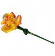Цветок стеклянный 50 см /Роза оранжево-красная / 030020