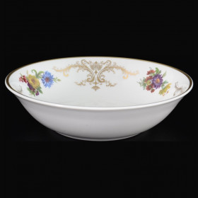 Набор салатников 19 см 6 шт  Bohemia Porcelan Moritz Zdekauer 1810 s.r.o. &quot;Аннетта /Золотой вензель и Цветы&quot; / 088920