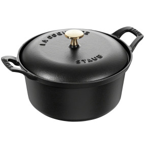 Кокот 20 см с крышкой 2,45 л чёрный  Staub "Винтаж" / 281247