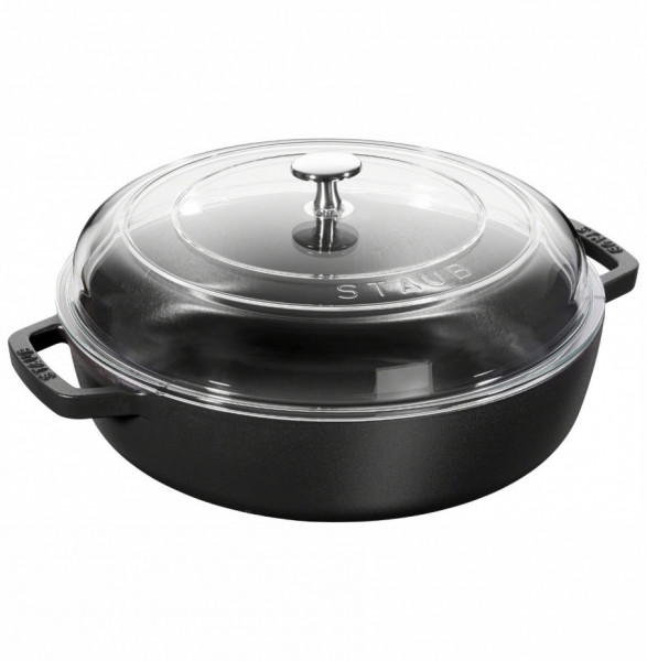 Сотейник 26 см со стеклянной крышкой 3,2 л черный  Staub &quot;STAUB&quot; / 233882