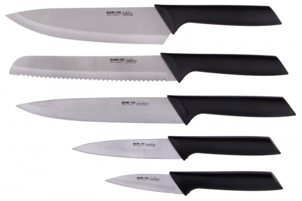 Набор кухонных ножей 6 предметов на подставке &quot;Agness&quot; / 112452