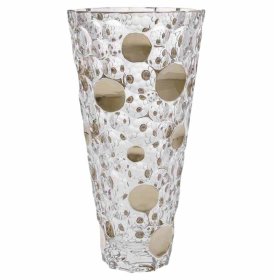 Ваза для цветов 31 см  Bohemia Jihlava &quot;Lisboa /Платиновые шары&quot; хрусталь Йиглава / 314218