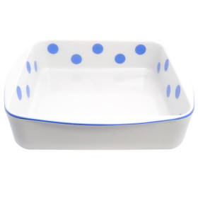 Салатник 24 см квадратный  Thun &quot;Синий горох&quot; / 223903