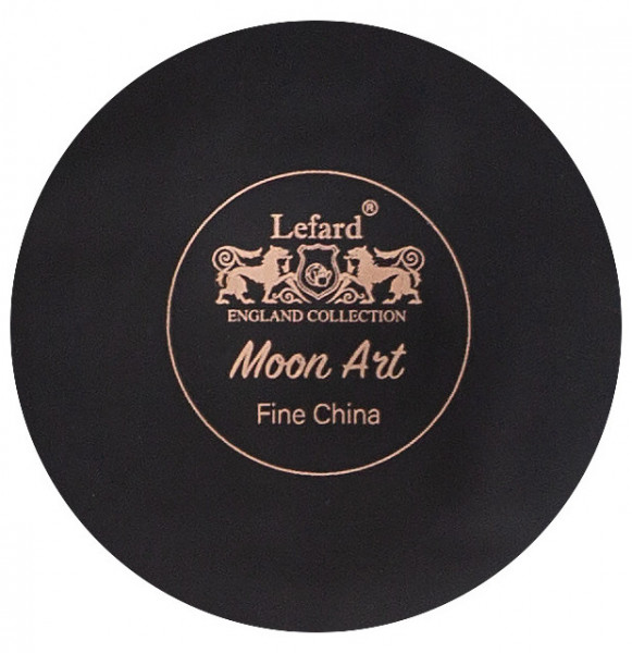 Набор чайных пар 250 мл 4 шт с ложками чёрные  LEFARD &quot;Moon art&quot; / 272002