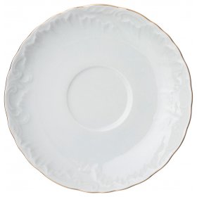 Блюдце 15,7 см 1 шт Cmielow "Рококо /Отводка золото" / 109934