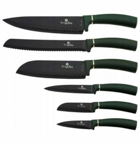 Набор кухонных ножей 6 предметов  Berlinger Haus "Emerald Collection" / 159827