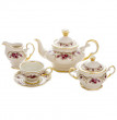 Чайный сервиз на 6 персон 15 предметов  Bohemia Porcelan Moritz Zdekauer 1810 s.r.o. &quot;Анжелика /Плетистая роза /СК&quot; / 046001