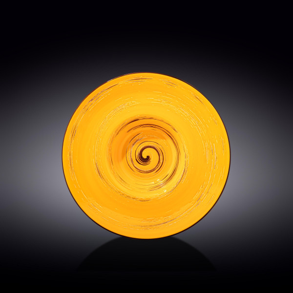 Тарелка 24 см глубокая жёлтая  Wilmax &quot;Spiral&quot; / 261608