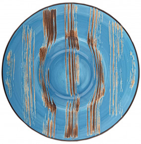 Тарелка 20 см глубокая голубая  Wilmax "Scratch" / 261498