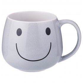 Кружка 350 мл серая  LEFARD &quot;Веселый Смайлик&quot; / 187032