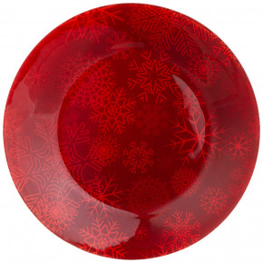 Тарелка 20 см красная  LEFARD "Новогодний калейдоскоп /Снежинки" / 268458