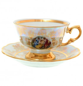 Блюдце 1 шт  Royal Czech Porcelain "Аляска /Мадонна перламутр" / 204742