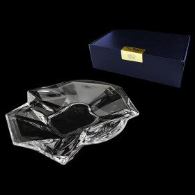 Ваза для конфет 21,5 см плоская  Aurum Crystal &quot;Айсберг /Без декора&quot; / 109079