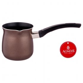 Турка 450 мл коричневая /антипригарное покрытие "Agness" / 195828