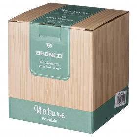 Банка для сыпучих продуктов 13 х 12 см с деревянной крышкой 600 мл  Bronco &quot;Nature /Мятный&quot; / 236732