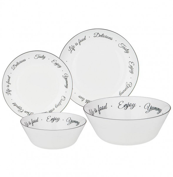 Набор тарелок на 6 персон 19 предметов (24, 21,5, 15, 19 см) с салатником  Agness &quot;Bon appetit&quot;  / 278159