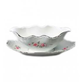 Соусник 500 мл с подставкой  Thun &quot;Бернадотт /Серая роза /платина&quot; / 025717