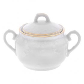 Сахарница 200 мл  Cmielow &quot;Рококо /Две линии золото&quot; / 166784