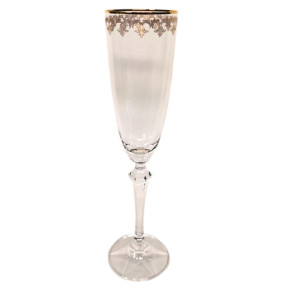 Бокал для шампанского 200 мл 1 шт  Crystalex CZ s.r.o. "Элизабет /Королевская лилия /Отводка золото" / 286762