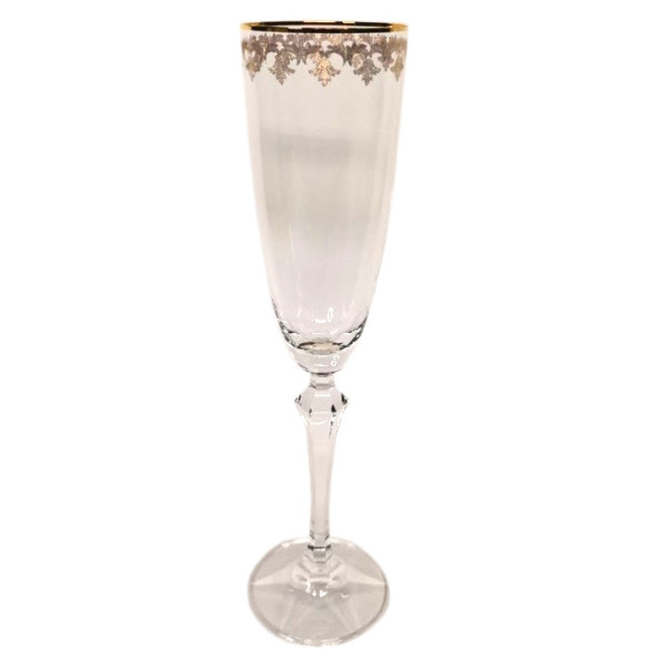 Бокал для шампанского 200 мл 1 шт  Crystalex CZ s.r.o. &quot;Элизабет /Королевская лилия /Отводка золото&quot; / 286762