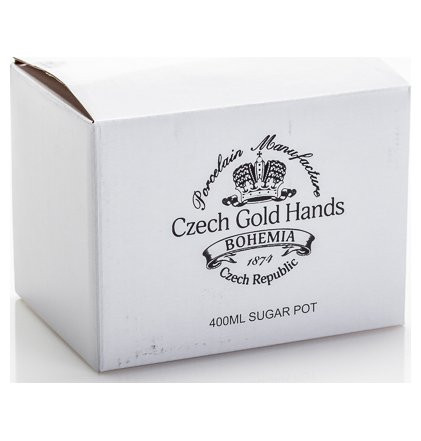 Сахарница 400 мл  Porcelaine Czech Gold Hands &quot;Луиза /Серая роза /платина&quot;  / 157043