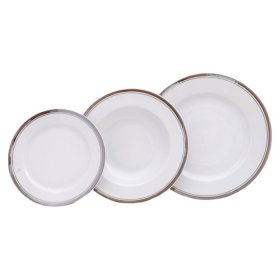 Набор тарелок 18 предметов (19, 23, 25 см)  Leander &quot;Сабина /Отводка платина&quot; / 158896