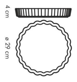 Форма для запекания 28 см круглая с волнистыми краями &quot;Tescoma /GUSTO /Без декора&quot; / 142484