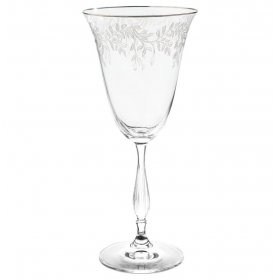 Бокалы для красного вина 250 мл 6 шт  Crystalite Bohemia &quot;Fregata /Антик /8642 /Затирка платина&quot; / 270385