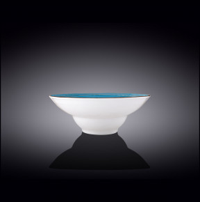 Тарелка 20 см глубокая голубая  Wilmax "Spiral" / 261657