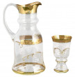 Набор для воды 7 предметов (кувшин + 6 стаканов)  Bohemia &quot;Королевский /Крапник золото&quot; / 100971