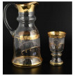 Набор для воды 7 предметов (кувшин + 6 стаканов)  Bohemia &quot;Королевский /Крапник золото&quot; / 100971