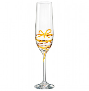 Бокалы для шампанского 190 мл 2 шт  Crystalex CZ s.r.o. "Виола /Бант с кристаллом /Золото и платина" / 126119