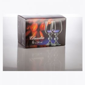 Бокалы для красного вина 230 мл 6 шт  Crystalex CZ s.r.o. &quot;Клаудия /Без декора&quot; / 005642
