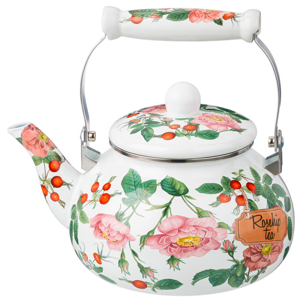 Чайник 2,5 л эмалированный  Agness &quot;Fruit Basket /Rosehip tea&quot; / 313096