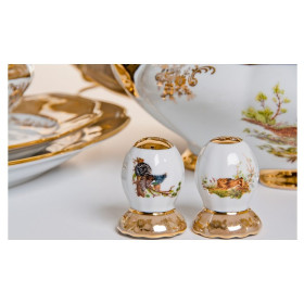 Столовый сервиз на 6 персон 27 предметов  Bavarian Porcelain &quot;Болеро /Охота бежевая&quot; / 039204