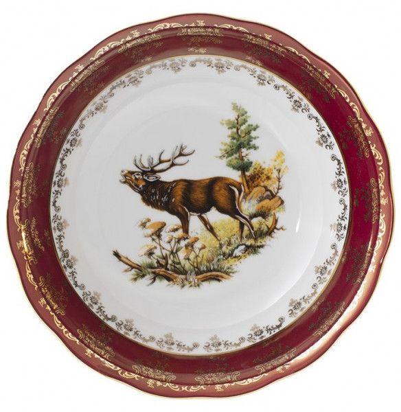 Салатник 24 см  Royal Czech Porcelain &quot;Аляска /Охота красная&quot; / 204863